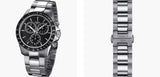 Tissot V8 Quartz Chronograph Black Dial Silver Steel Strap Watch For Men - T106.417.11.051.00 Authentic Buy Shop Now