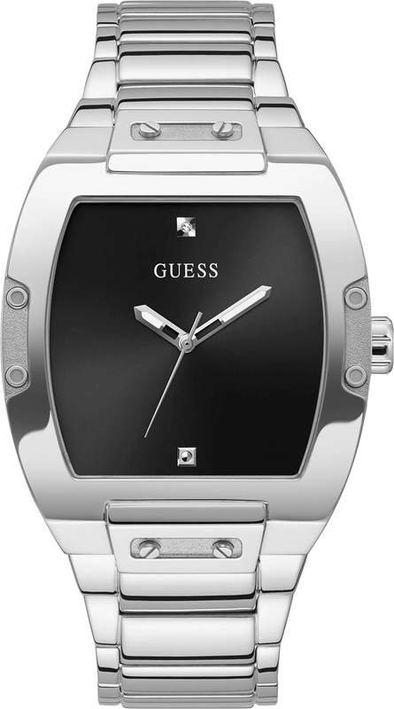 Guess Phoenix Black Dial Silver Steel Strap Watch for Men - GW0387G1 Authentic Buy Shop Now
