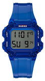 Guess Stealth Blue Dial Blue Rubber Strap Watch for Men - GW0270G3 Authentic Buy Shop Now