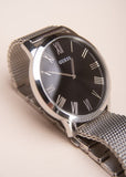 Guess Analog Black Dial Silver Mesh Bracelet Watch for Men - W1263G1 Authentic Buy Shop Now