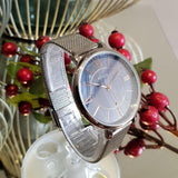 Fossil Jacqueline Mother of Pearl Blue Dial Silver Mesh Strap Watch for Women - ES4322 Authentic Buy Shop Now