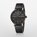 Calvin Klein Boost Black Dial Black Leather Strap Watch for Men - K7Y21TCZ Authentic Buy Shop Now
