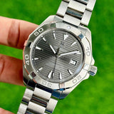 Tag Heuer Aquaracer Automatic Anthracite Grey Dial Silver Steel Strap Watch for Men - WAY2113.BA0928 Authentic Buy Shop Now