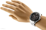 Tommy Hilfiger Luke Chronograph Black Dial Silver Steel Strap Watch for Men - 1791104 Authentic Buy Shop Now