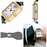 Marc Jacobs Vic Silver Dial Black Leather Strap Watch for Women - MJ1437 Authentic Buy Shop Now