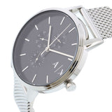 Armani Exchange Cayde Chronograph Black Dial Silver Mesh Strap Watch For Men - AX2714 Authentic Buy Shop Now