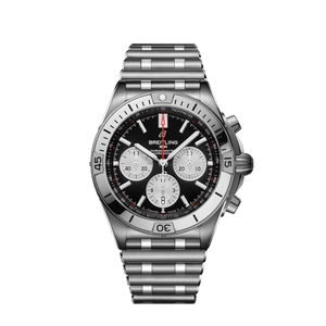 Breitling Chronomat B01 42mm Black Dial Silver Steel Strap Watch for Men - AB0134101B1A1 Authentic Buy Shop Now
