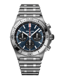 Breitling Chronomat B01 42mm Blue Dial Silver Steel Strap Watch for Men - AB0134101C1A1 Authentic Buy Shop Now