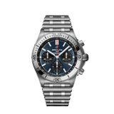 Breitling Chronomat B01 42mm Blue Dial Silver Steel Strap Watch for Men - AB0134101C1A1 Authentic Buy Shop Now