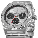 Breitling Chronomat B01 42mm Silver Dial Silver Steel Strap Watch for Men - AB0134101G1A1 Authentic Buy Shop Now