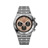 Breitling Chronomat B01 42 Brown Dial Silver Steel Strap Watch for Men - AB0134101K1A1 Authentic Buy Shop Now
