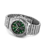 Breitling Chronomat B01 42 Green Dial Silver Steel Strap Watch for Men - AB0134101L1A1 Authentic Buy Shop Now