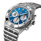 Breitling Chronomat B01 42 Six Nations Italy Blue Dial Silver Steel Strap Watch for Men - AB0134A41C1A1 Authentic Buy Shop Now