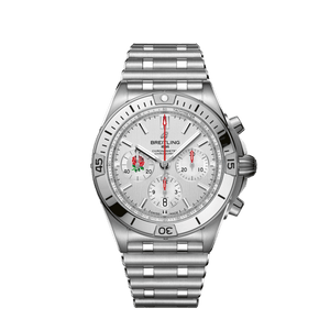 Breitling Chronomat B01 42 Six Nations England White Dial Silver Steel Strap Watch for Men - AB0134A71A1A1 Authentic Buy Shop Now
