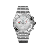 Breitling Chronomat B01 42 Six Nations England White Dial Silver Steel Strap Watch for Men - AB0134A71A1A1 Authentic Buy Shop Now