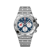 Breitling Chronomat B01 42 Six Nations France Blue Dial Silver Steel Strap Watch for Men - AB0134A81C1A1 Authentic Buy Shop Now
