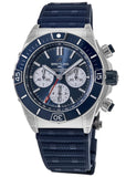 Breitling Super Chronomat B01 44 Blue Dial Blue Rubber Strap Watch for Men - AB0136161C1S1 Authentic Buy Shop Now