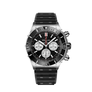 Breitling Super Chronomat B01 44 Black Dial Black Rubber Strap Watch for Men - AB0136251B1S1 Authentic Buy Shop Now