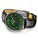 Breitling Navitimer B01 Chronograph 46 Green Dial Black Leather Strap Watch for Men - AB0137241L1P1 Authentic Buy Shop Now