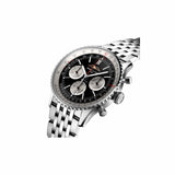 Breitling Navitimer B01 Chronograph 43 Black Dial Silver Steel Strap Watch for Men - AB0138211B1A1 Authentic Buy Shop Now