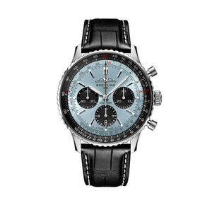Breitling Navitimer B01 Chronograph 43 Blue Dial Black Leather Strap Watch for Men - AB0138241C1P1 Authentic Buy Shop Now