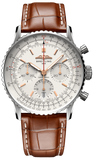 Breitling Navitimer B01 Chronograph 41 White Dial Brown Leather Strap Watch for Men - AB0139211G1P1 Authentic Buy Shop Now