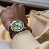 Breitling Navitimer B01 Chronograph 41 Green Dial Brown Leather Strap Watch for Men - AB0139211L1P1 Authentic Buy Shop Now