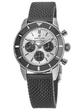 Breitling Superocean Heritage B01 Chronograph 44 Silver Dial Black Mesh Bracelet Watch for Men - AB0162121G1S1 Authentic Buy Shop Now