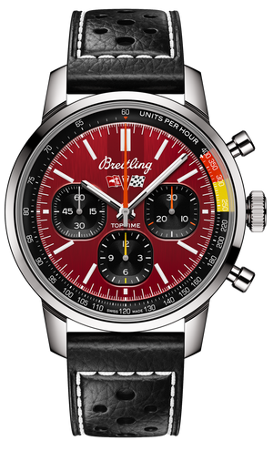 Breitling Top Time B01 Chevrolet Corvette Red Dial Black Leather Strap Watch for Men - AB01761A1K1X1 Authentic Buy Shop Now