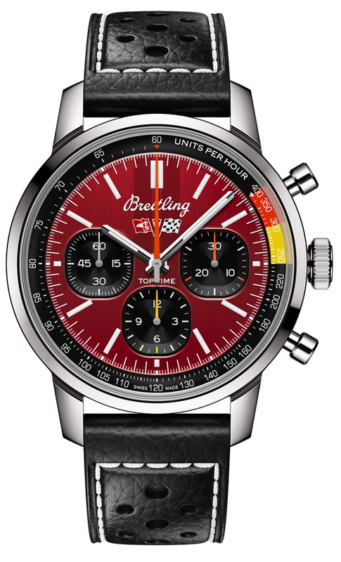 Breitling Top Time B01 Chevrolet Corvette Red Dial Black Leather Strap Watch for Men - AB01761A1K1X1 Authentic Buy Shop Now
