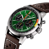 Breitling Top Time B01 Ford Mustang Green Dial Brown Leather Strap Watch for Men - AB01762A1L1X1 Authentic Buy Shop Now