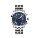 Breitling Super Avi B04 Chronograph GMT 46 Tribute to Vought F4U Corsair Blue Dial Silver Steel Strap Watch for Men - AB04451A1C1A1 Authentic Buy Shop Now
