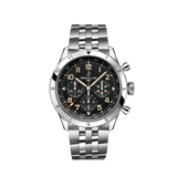 Breitling Super Avi B04 Chronograph GMT 46 P-51 Mustang Black Dial Silver Steel Strap Watch for Men - AB04453A1B1A1 Authentic Buy Shop Now