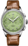 Breitling Premier B09 Chronograph 40 Green Dial Brown Leather Strap Watch for Men - AB0930D31L1P1 Authentic Buy Shop Now