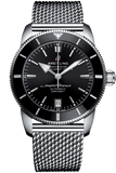 Breitling Superocean Heritage B20 Automatic 42 Black Dial Silver Mesh Bracelet Watch for Men - AB2010121B1A1 Authentic Buy Shop Now