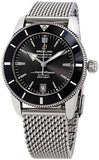 Breitling Superocean Heritage B20 Automatic 42 Black Dial Silver Mesh Bracelet Watch for Men - AB2010121B1A1 Authentic Buy Shop Now