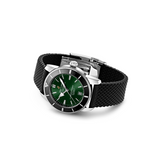 Breitling Superocean Heritage B20 Automatic 42 Green Dial Black Mesh Bracelet Watch for Women - AB2010121L1S1 Authentic Buy Shop Now