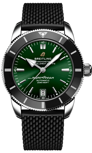 Breitling Superocean Heritage B20 Automatic 42 Green Dial Black Mesh Bracelet Watch for Women - AB2010121L1S1 Authentic Buy Shop Now