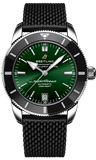 Breitling Superocean Heritage B20 Automatic 42 Green Dial Black Mesh Bracelet Watch for Women - AB2010121L1S1 Authentic Buy Shop Now