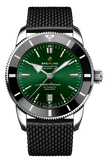 Breitling Superocean Heritage B20 Automatic 46 Green Dial Black Mesh Bracelet Watch for Men - AB2020121L1S1 Authentic Buy Shop Now
