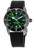 Breitling Superocean Heritage B20 Automatic 46 Green Dial Black Mesh Bracelet Watch for Men - AB2020121L1S1 Authentic Buy Shop Now