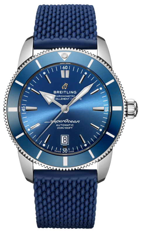 Breitling Superocean Heritage B20 Automatic 46 Blue Dial Blue Mesh Bracelet Watch for Men - AB2020161C1S1 Authentic Buy Shop Now