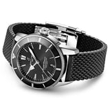 Breitling Superocean Heritage B20 Automatic 44 Black Dial Black Mesh Bracelet Watch for Men - AB2030121B1S1 Authentic Buy Shop Now