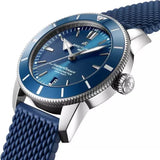 Breitling Superocean Heritage II B20 44mm Blue Dial Blue Rubber Strap Mens Watch - AB2030161C1S1 Authentic Buy Shop Now