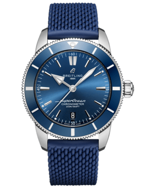 Breitling Superocean Heritage II B20 44mm Blue Dial Blue Rubber Strap Mens Watch - AB2030161C1S1 Authentic Buy Shop Now