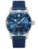 Breitling Superocean Heritage II B20 44mm Blue Dial Blue Rubber Strap Mens Watch - AB2030161C1S1 Authentic Buy Shop Now