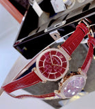 Swarovski Passage Chrono Red Dial Red Leather Strap Watch for Women - 5580345 Authentic Buy Shop Now