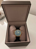 Gucci Le Marche Des Merveilles Quartz Green Dial Black Leather Strap Watch For Women - YA126463
