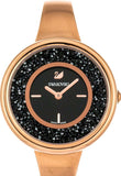 Swarovski Crystalline Pure Black Dial Rose Gold Steel Strap Watch for Women - 5295334 Authentic Buy Shop Now