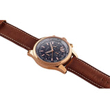 Guess Persuit Chronograph Blue Dial Brown Leather Strap Watch for Men - W0500G1 Authentic Buy Shop Now